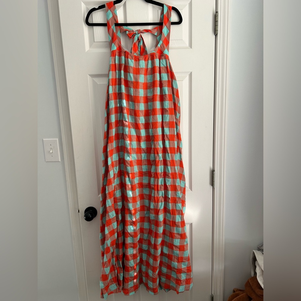 Anthropologie tie back apron dress; XL; $75